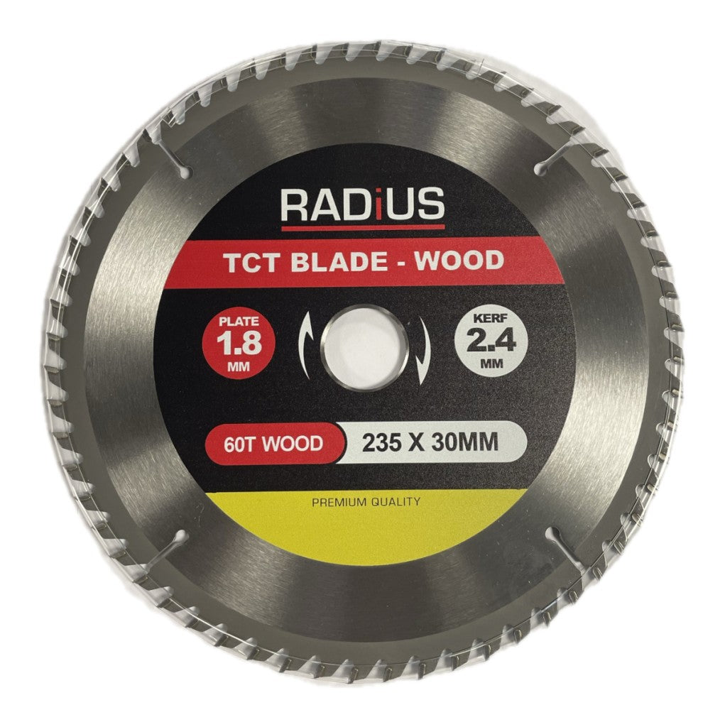 Radius 235mm 60T TCT Wood Blade 30mm Bore