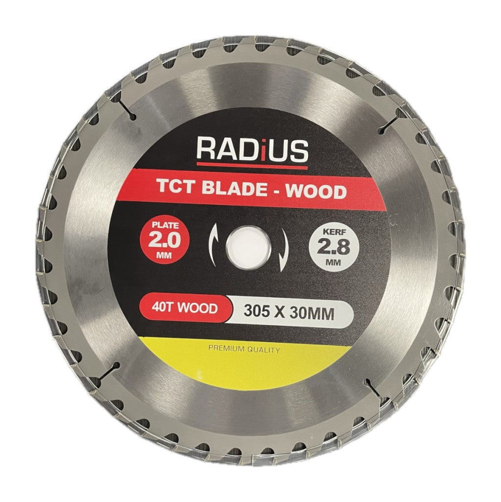 Radius 305mm 40T TCT Wood Blade 30mm Bore