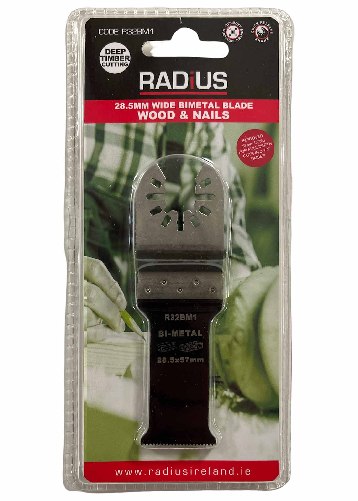 Radius 29mm Wide Multi-Tool Blade for Wood & Nails