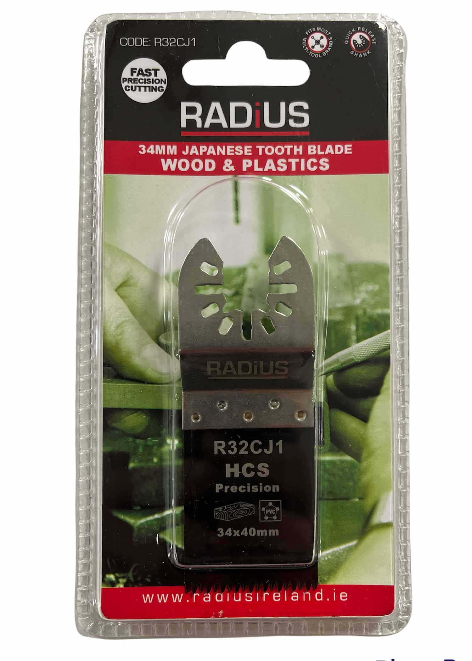 Radius 34mm Japanese Tooth Multi-Tool Blade for Wood & Plasti