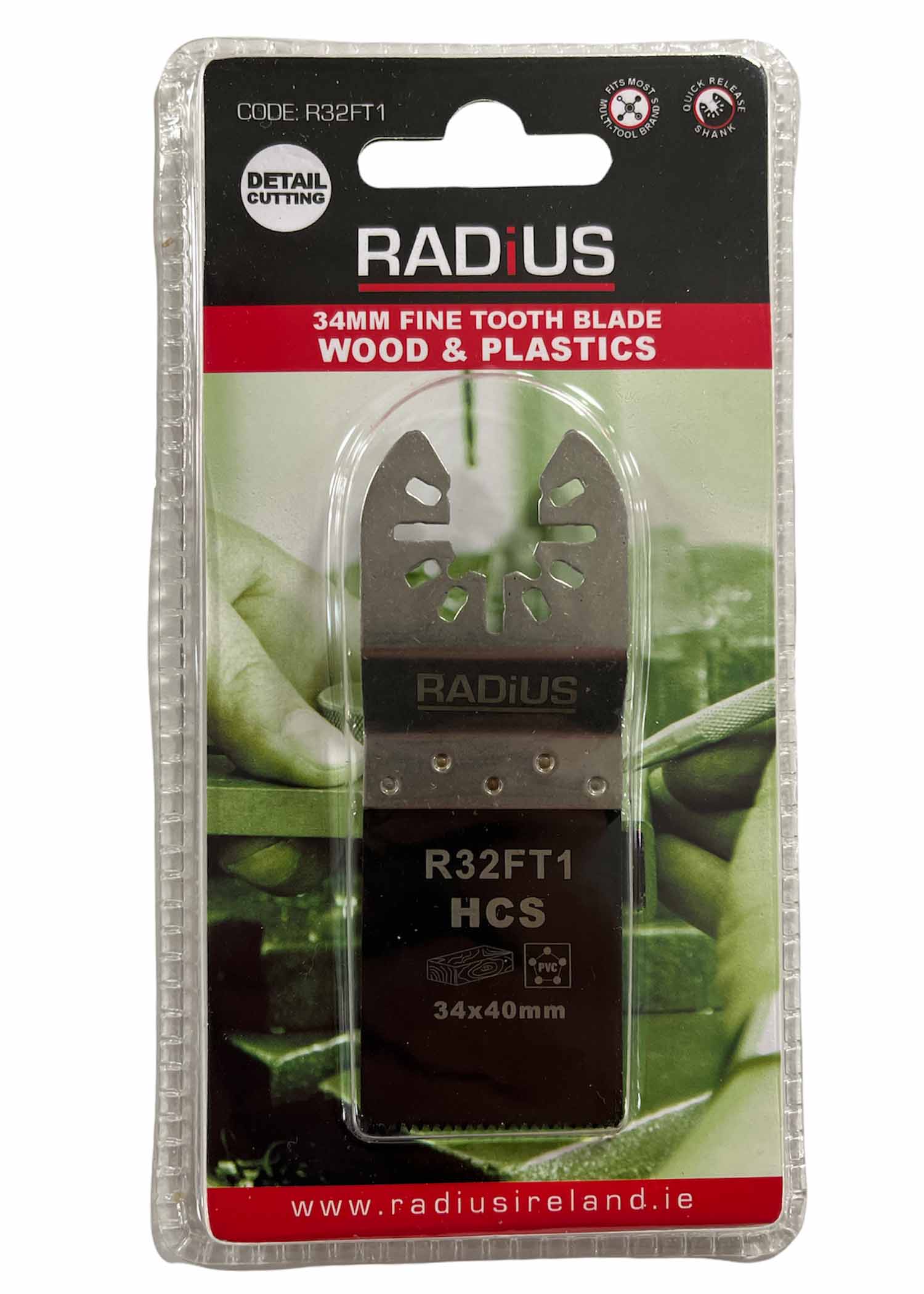 Radius 34mm Fine Tooth Multi-Tool Blade for Wood & Plastic