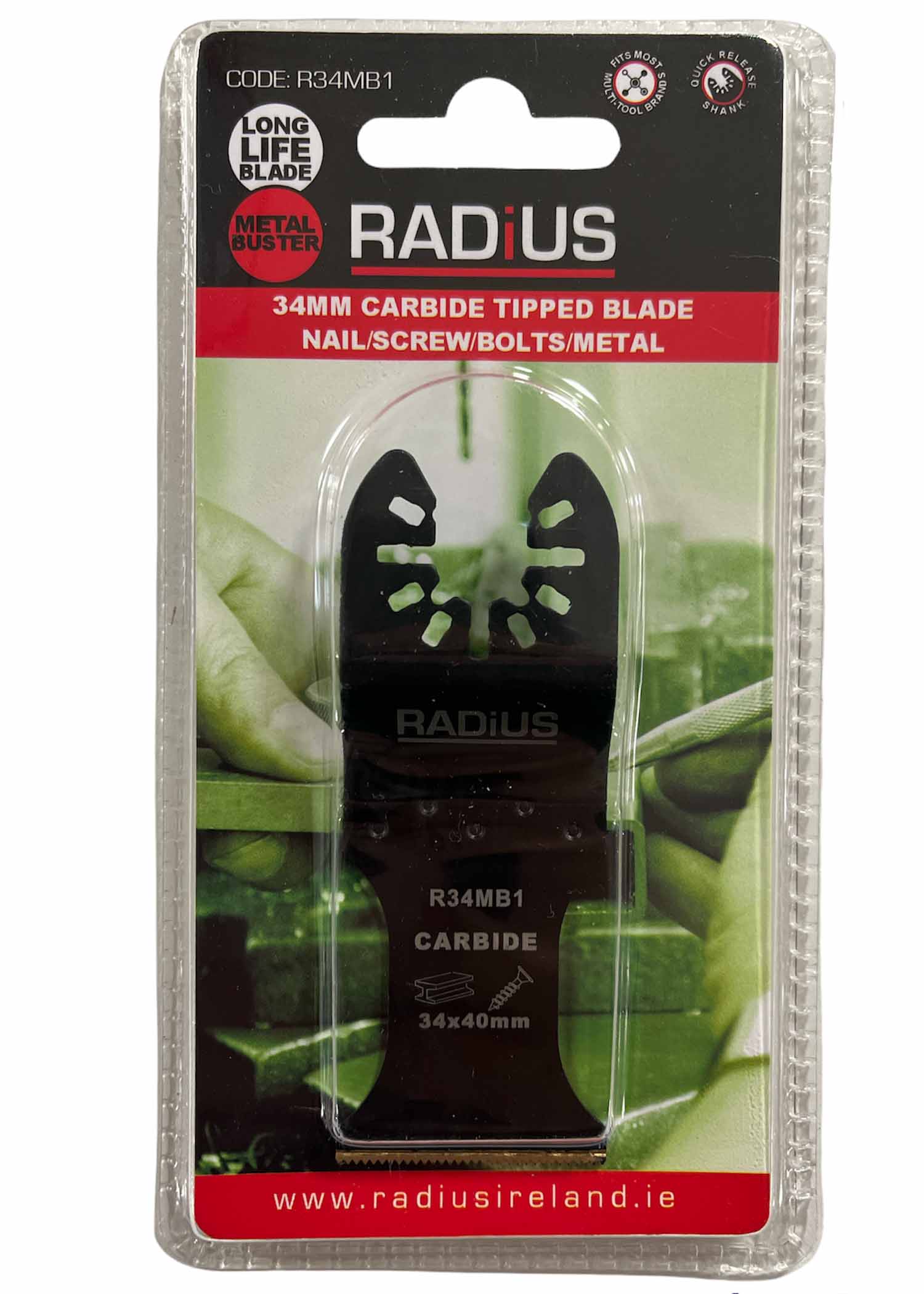 Radius 34mm Metal Carbide Tipped Multi-Tool Blade