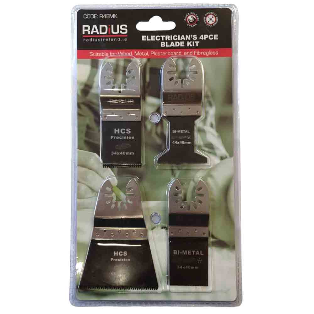 Radius 4 Piece Electricians Multi-Tool Blade Set
