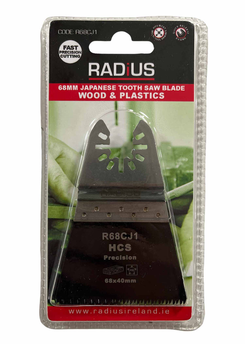 Radius 68mm Japanese Tooth Multi-Tool Blade for Wood & Plastic
