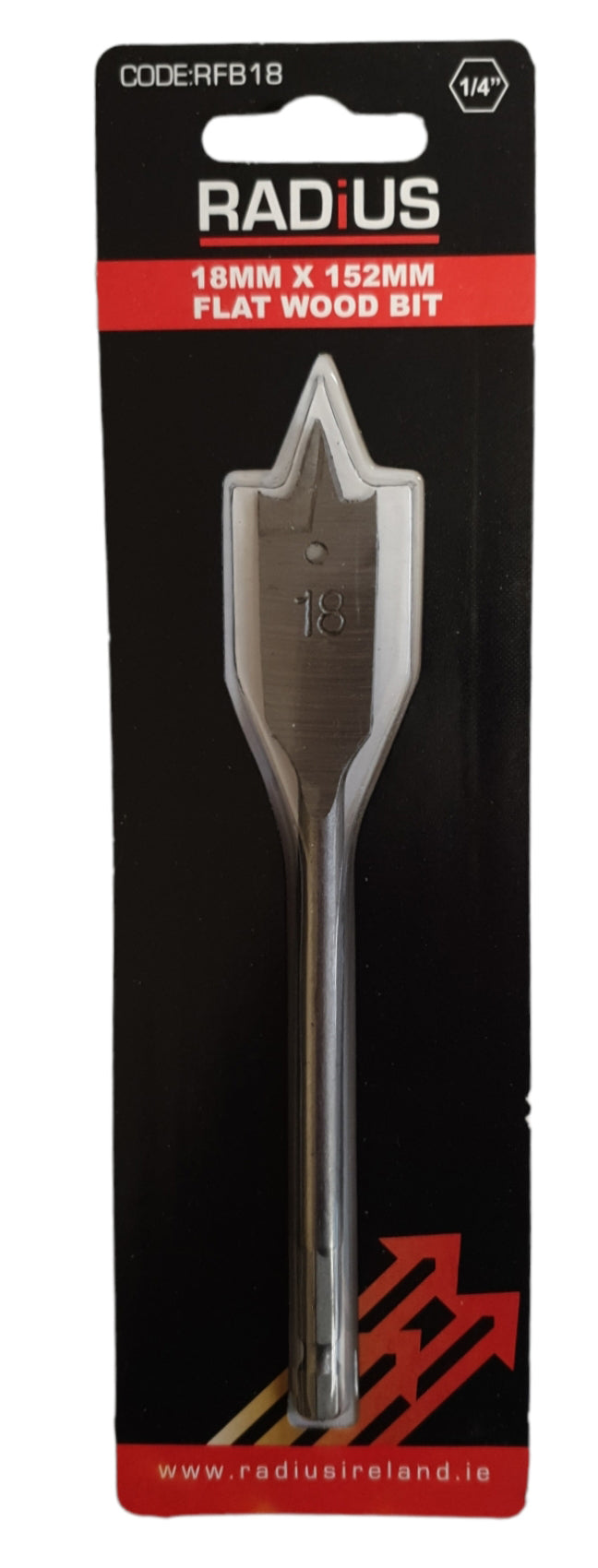 Radius 18mm X 152mm Flat Wood Bit