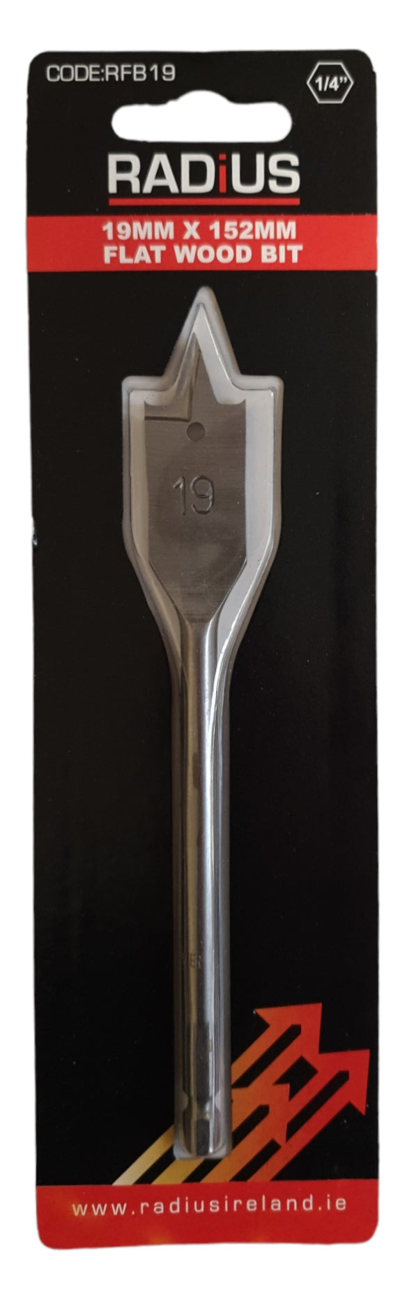 Radius 19mm X 152mm Flat Wood Bit