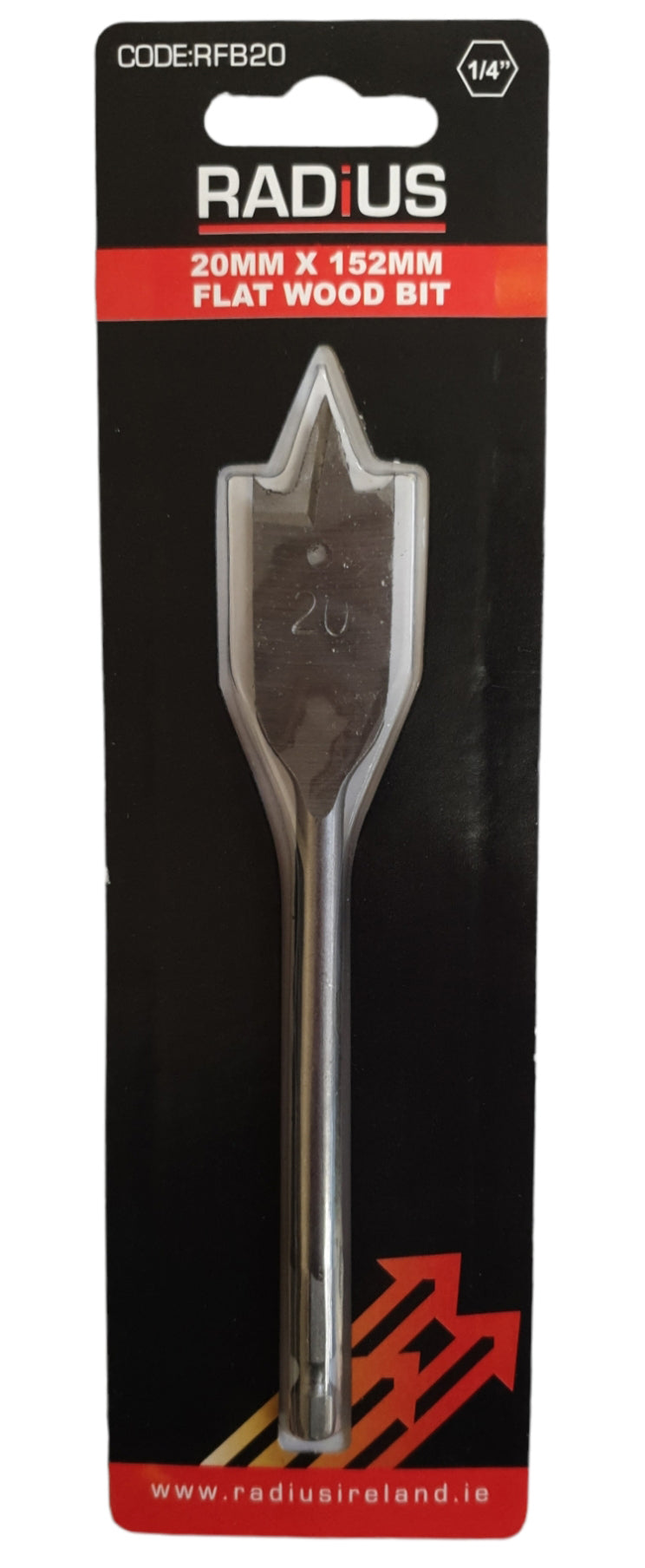 Radius 20mm X 152mm Flat Wood Bit