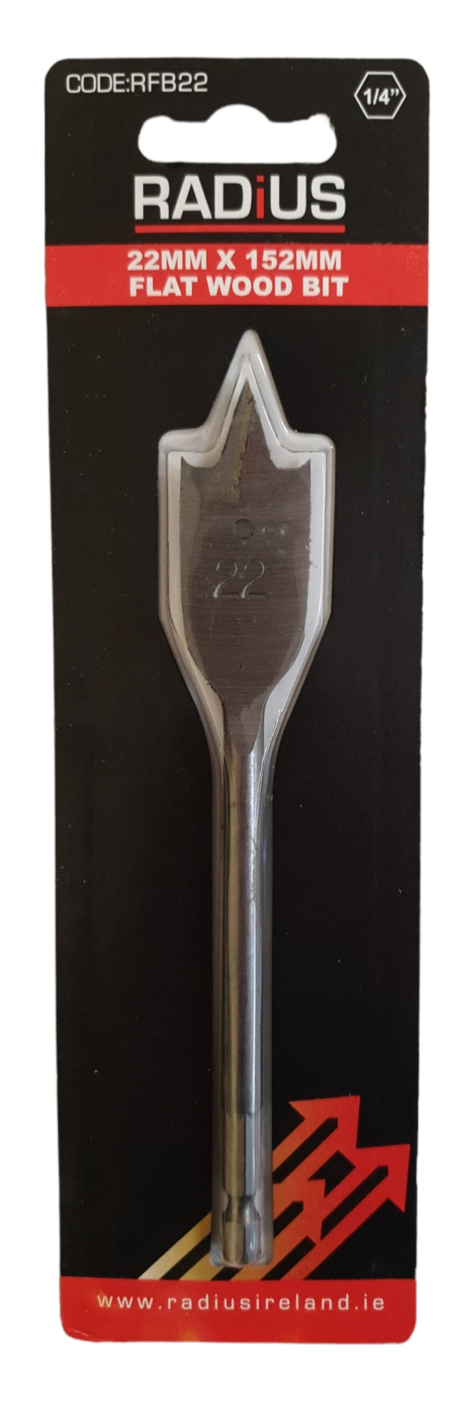 Radius 22mm X 152mm Flat Wood Bit
