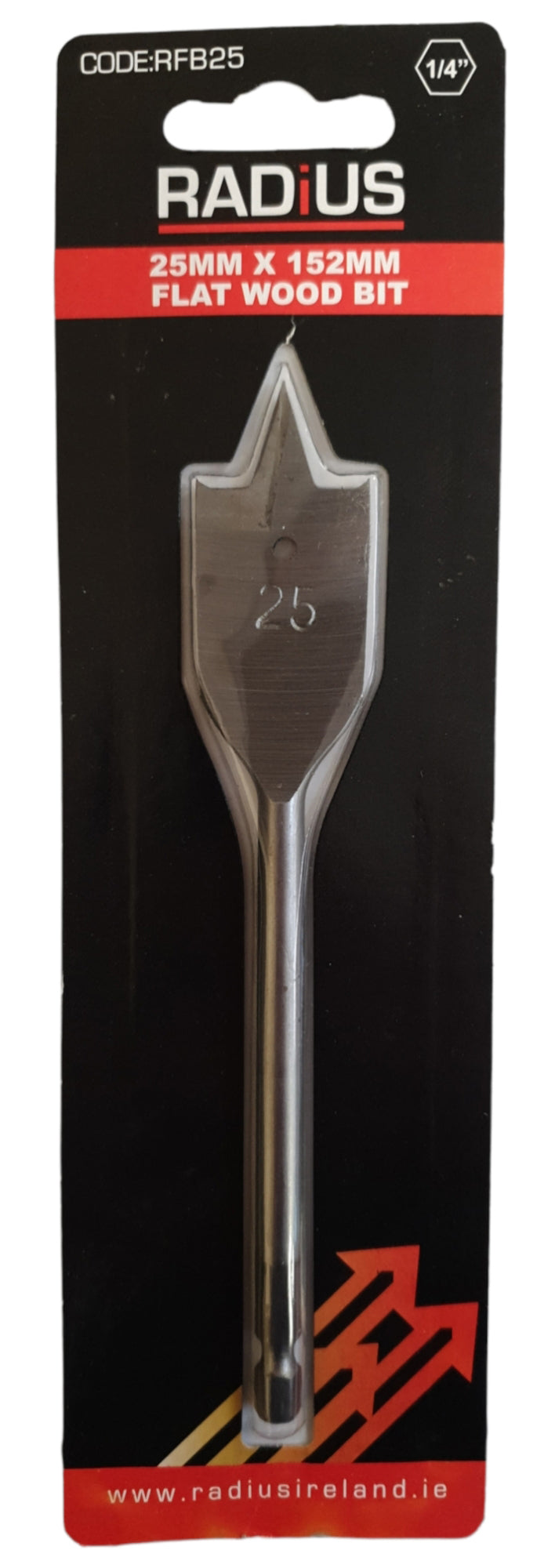 Radius 25mm X 152mm Flat Wood Bit