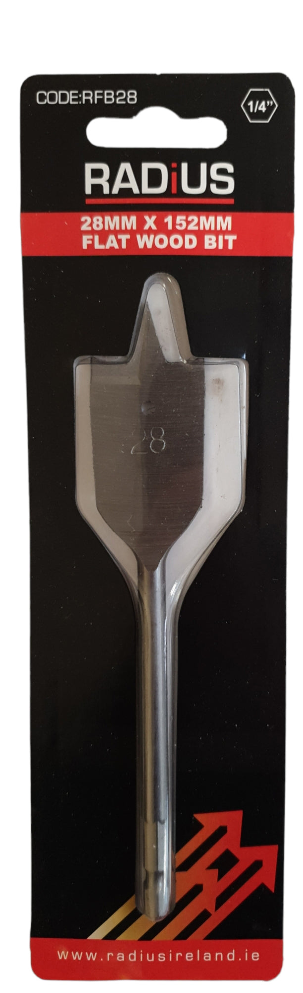 Radius 28mm X 152mm Flat Wood Bit - Dynamite Hardware