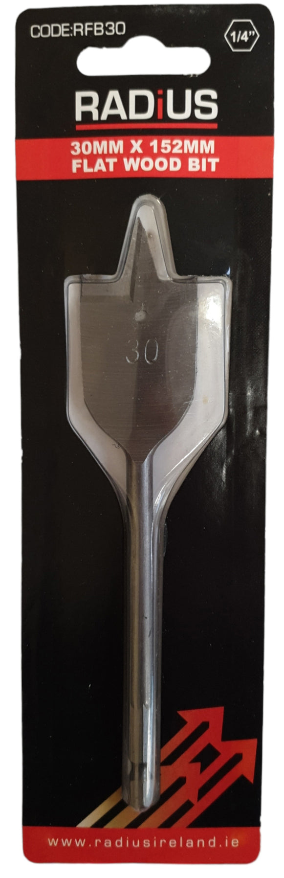 Radius 30mm X 152mm Flat Wood Bit
