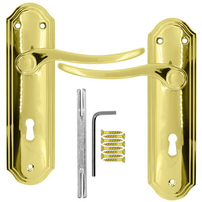 Radius Brass Loire Plated Handles - handle Dynamite Hardware
