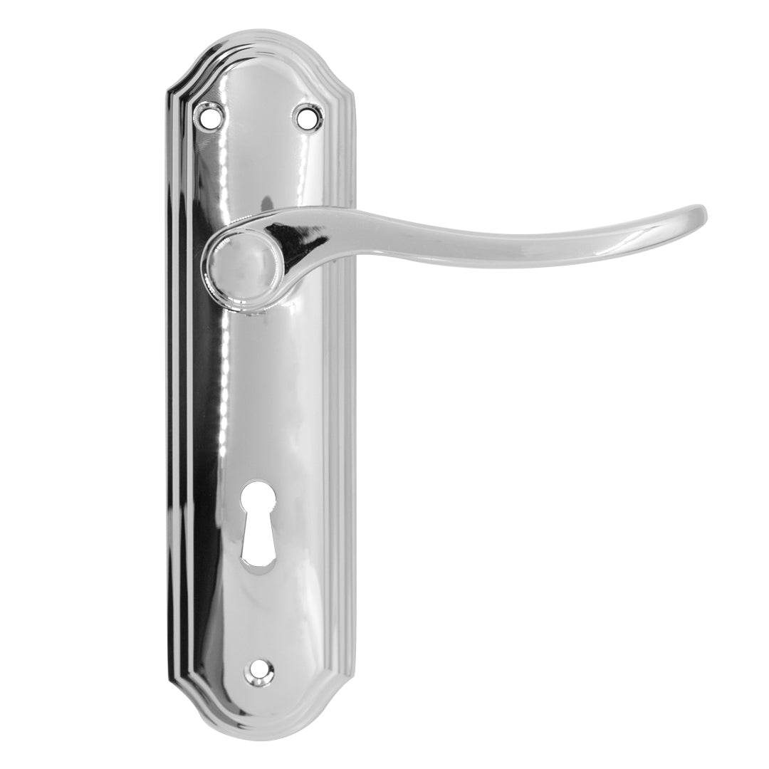 Radius Loire Plated Lockset With Hinges