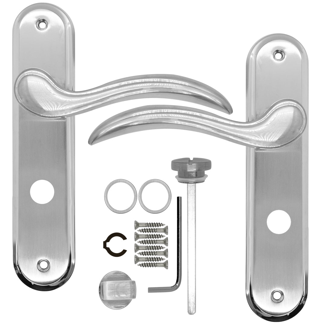 Radius Bathroom Chrome Danube Handle - handle Dynamite Hardware