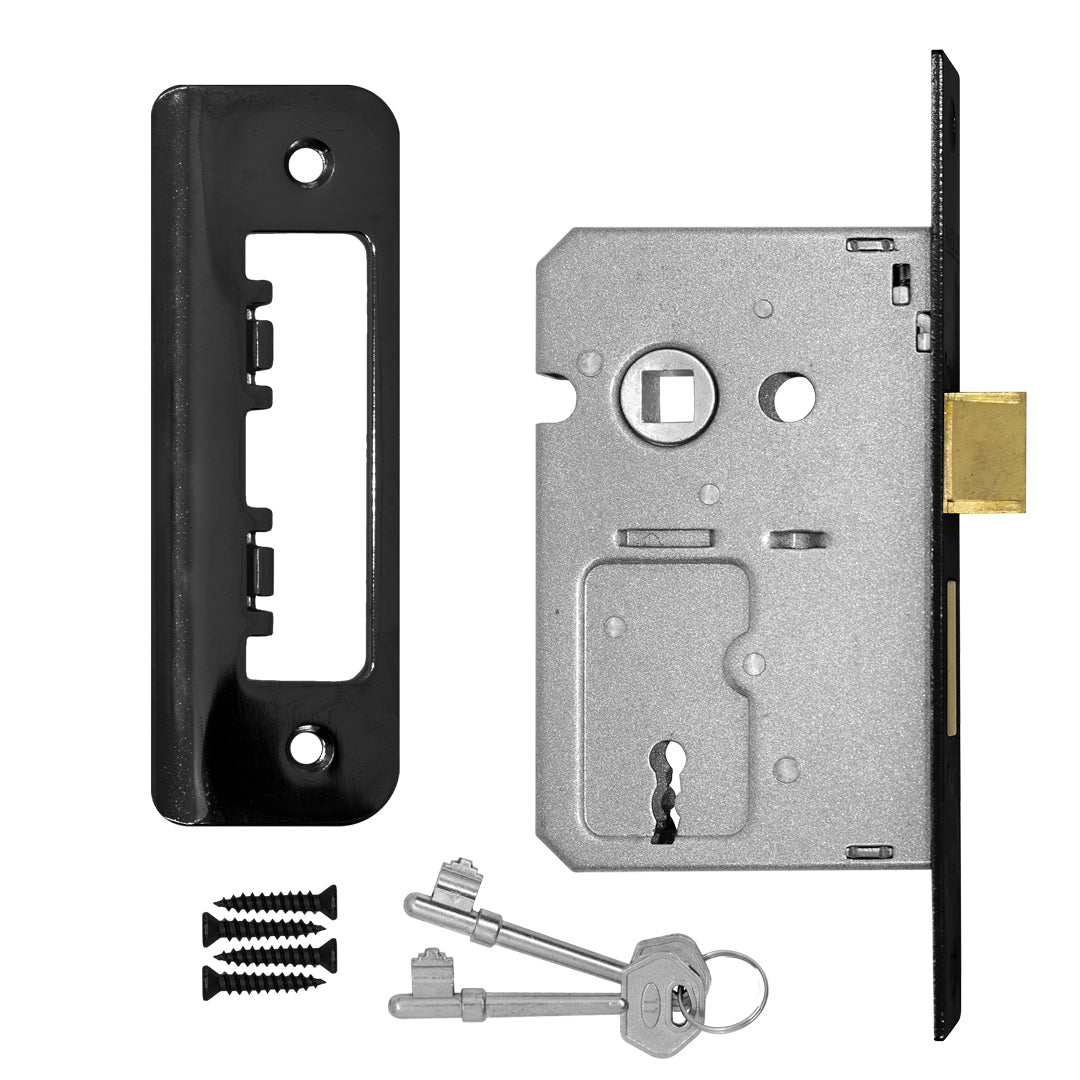 Radius 2.5in Internal Door Lock Black - locks Dynamite Hardware