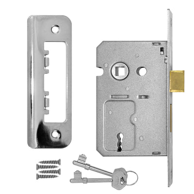Radius 2.5in Internal Door Lock Polished Chrome - locks Dynamite Hardware
