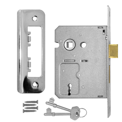 Radius 3in Internal Door Lock Polished Chrome - locks Dynamite Hardware