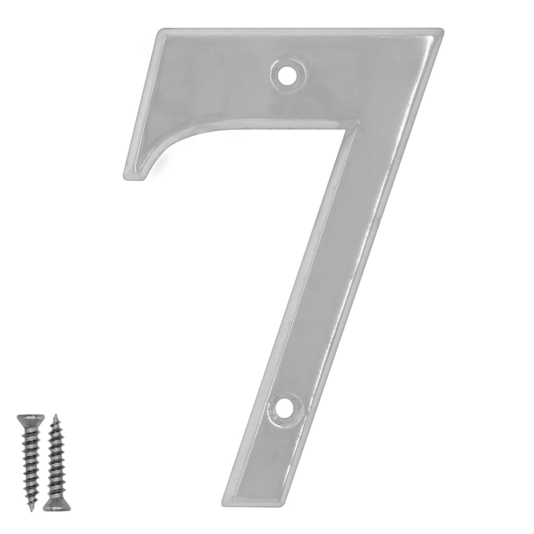 Radius Number 7 Polished Chrome - Door Letter Dynamite Hardware