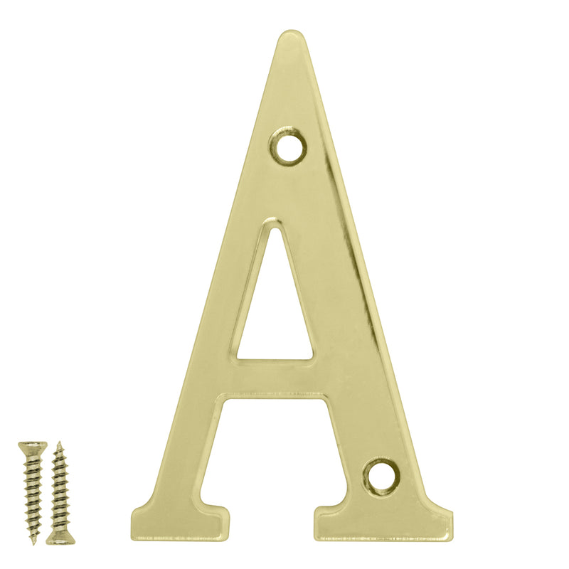 Radius Letter A Polished Brass