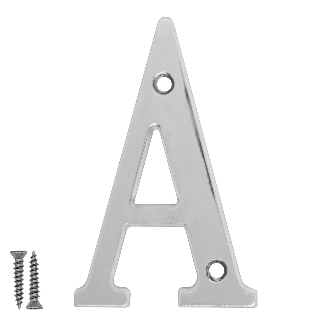 Radius Letter A Polished Chrome