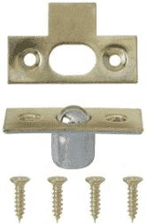 Sasta Ball Roller Catch Brass Plate - Door Catch Dynamite Hardware