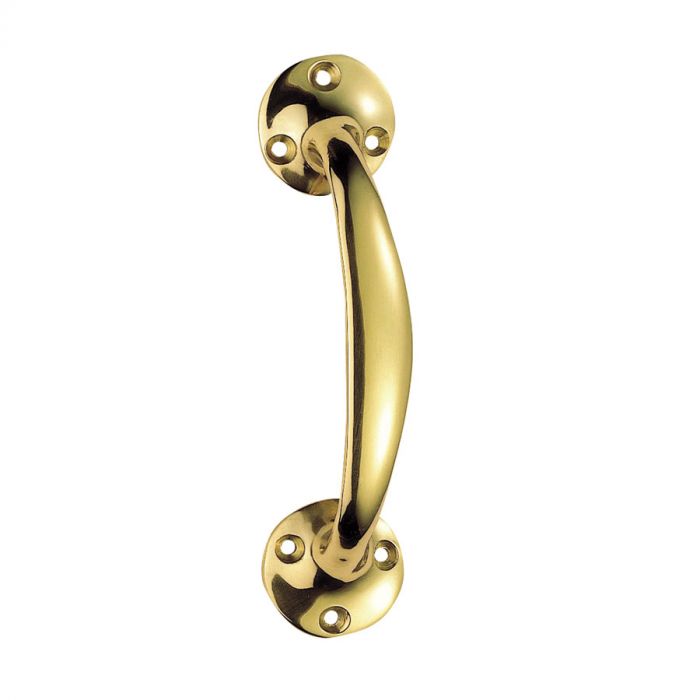 Sasta 6in Brass Bow Handle