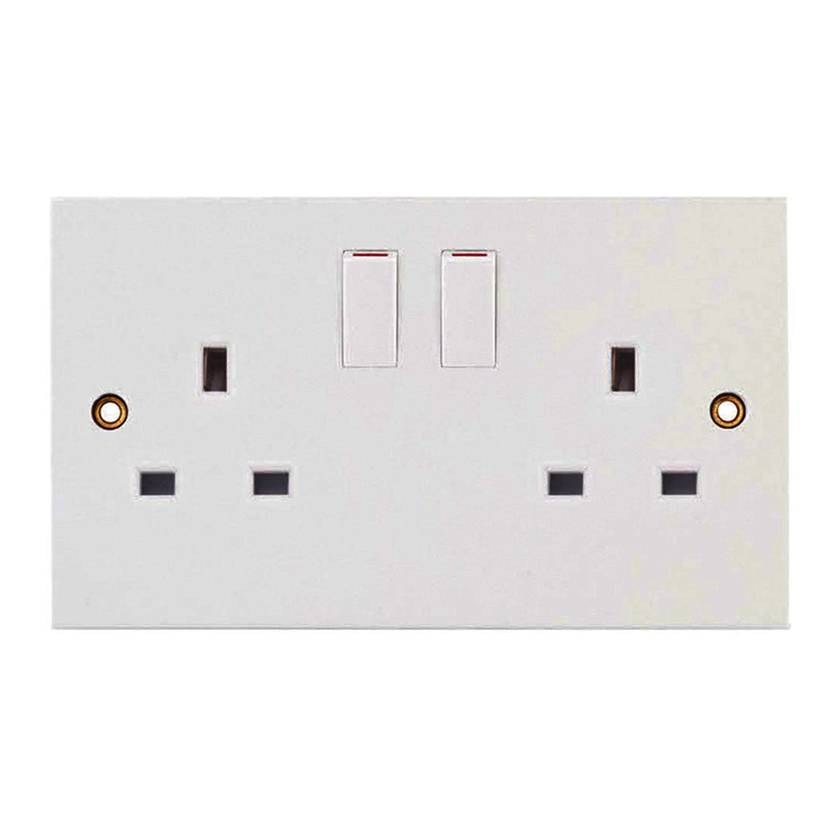 Sasta 2 Gang Switched Socket - Electrical Dynamite Hardware