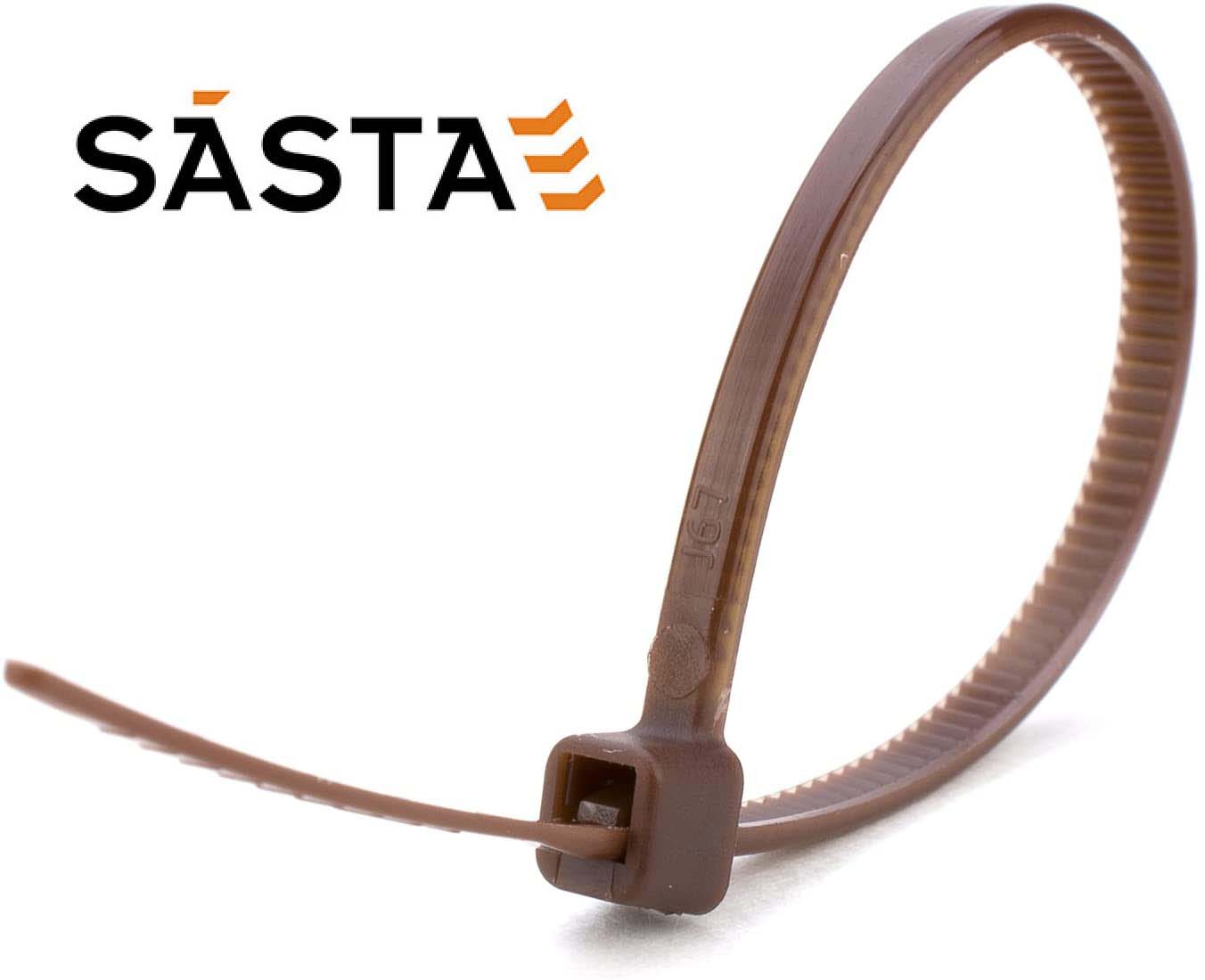Sasta 4.8x200mm Brown Cable Tie (pk 100)