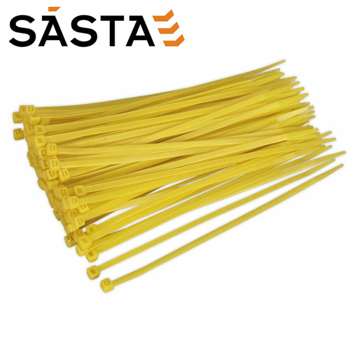 Sasta 4.8x200mm Yellow Cable Tie (pk 100)