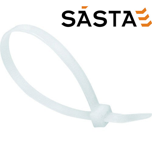 Sasta 4.8 X 250mm White Cable Ties (pk 100) - Cable Ties Dynamite Hardware