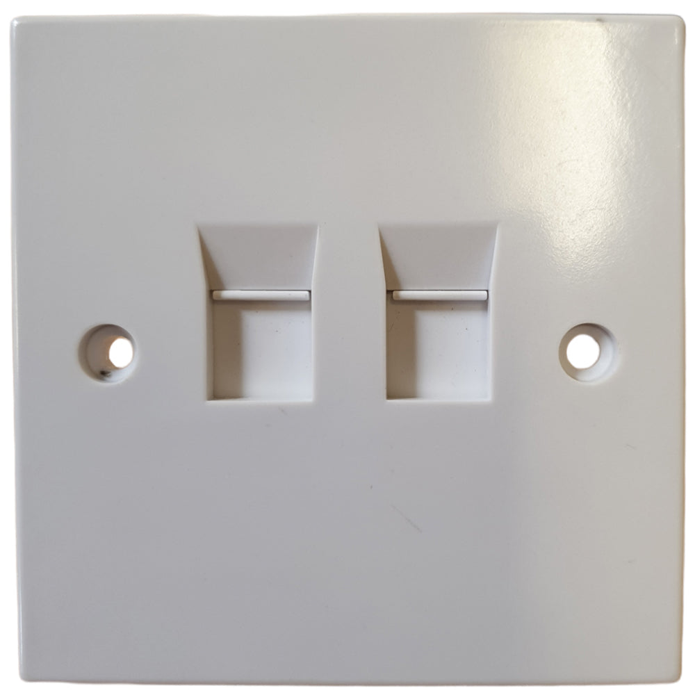 Sasta 2 Gang Data Socket RJ45 CAT 5 - Electrical Dynamite Hardware