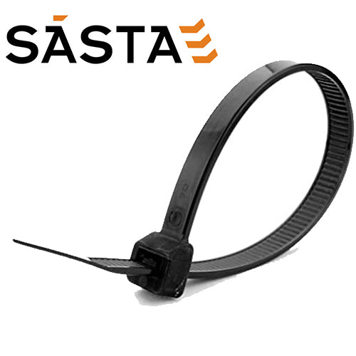 Sasta 3.6 X 150mm Black Cable Ties (pk 100)
