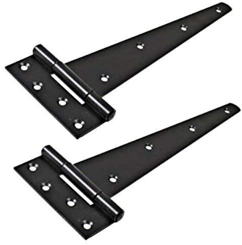 Sasta 4in Black Japanned Tee Hinges Pair