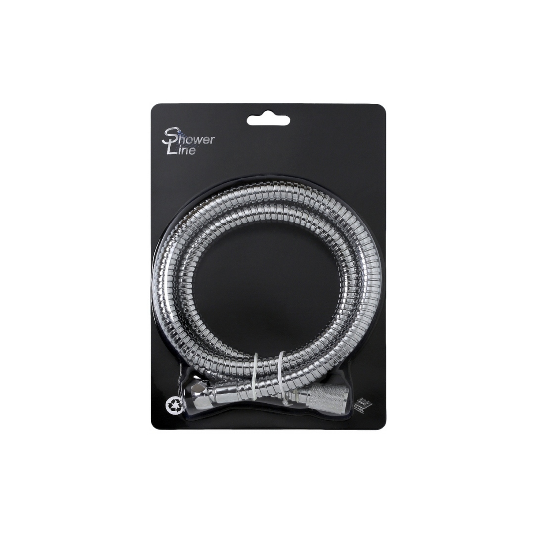 Easi Plumb - 1.5M x 11mm ID Shower Hose Hex x Conical Nut S/Steel Finish - Shower Hand Sprays & Hoses Dynamite Hardware