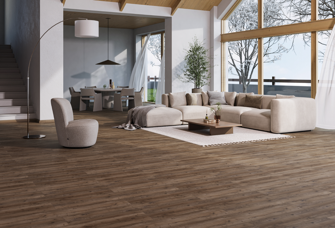 Smoked Oak Brown Aqua 8mm AC5 Laminate Flooring