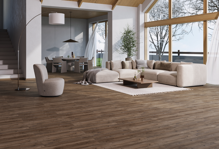 Smoked Oak Brown Aqua 8mm AC5 Laminate Flooring