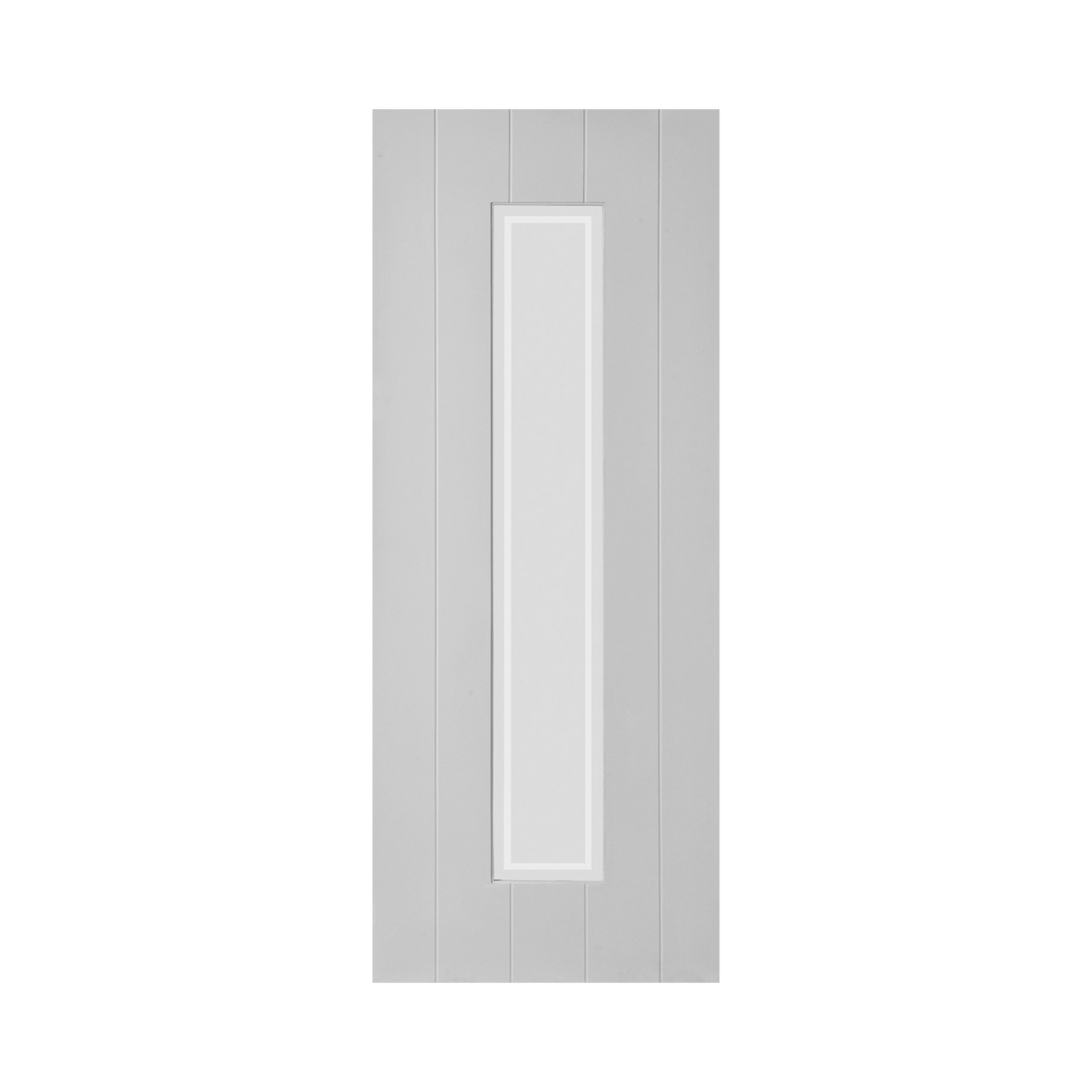 SEADEC Somerset Printed Frosted Glass Glazed White Primed (42MM) - DOOR Dynamite Hardware