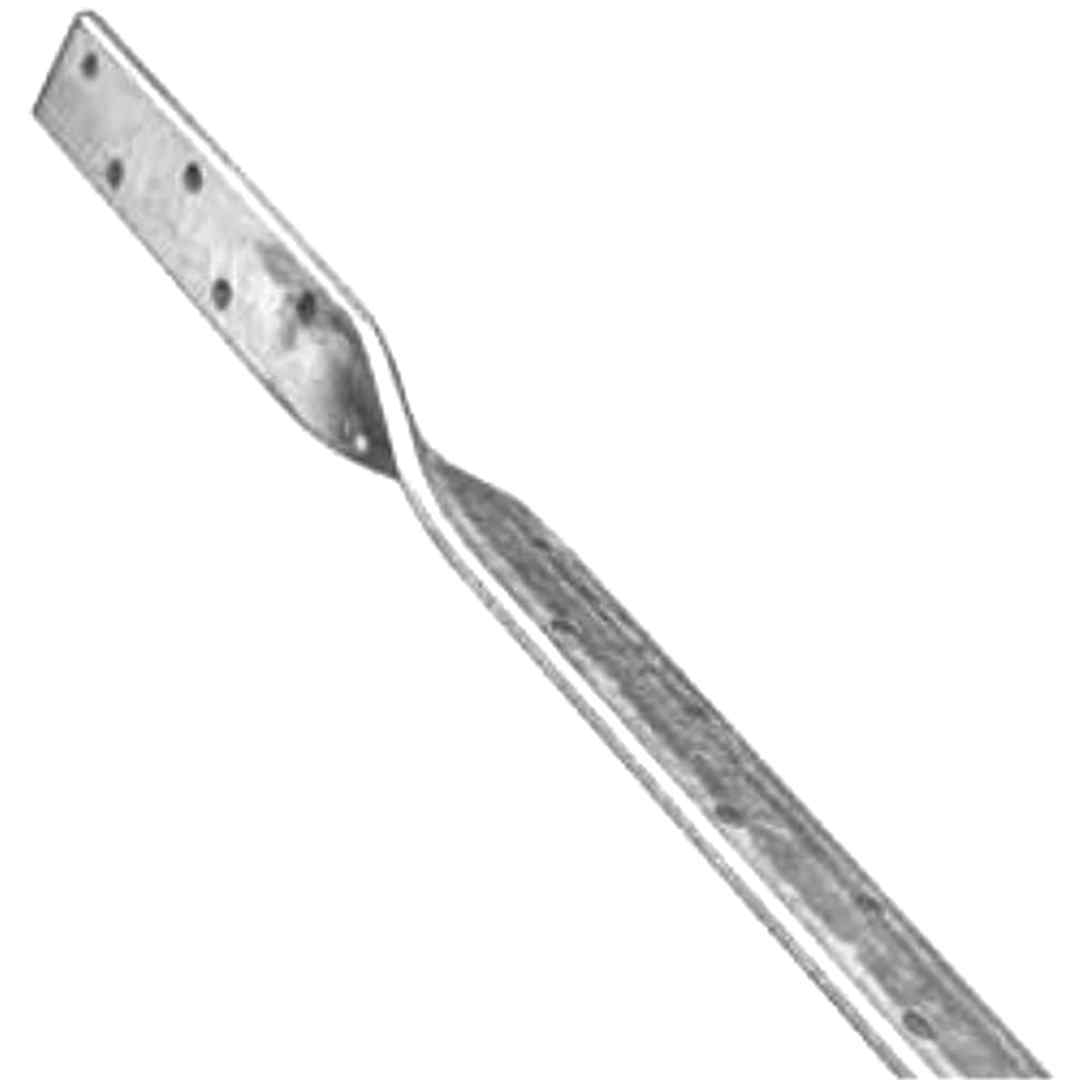 Radius 600mm Galv Restraint Straps Twisted On End - Metal Straps Dynamite Hardware