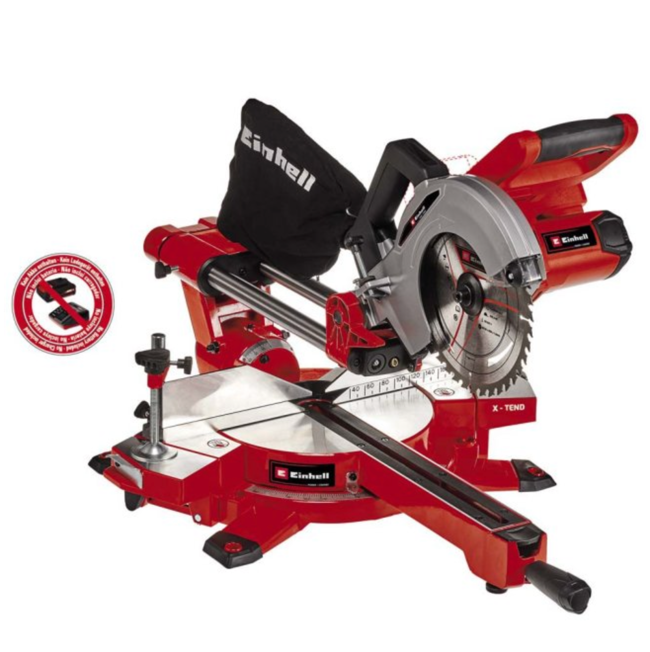 Einhell Power X-Change 36V (2x18v) Cordless Double Bevel Sliding Mitre Saw - Dynamite Hardware