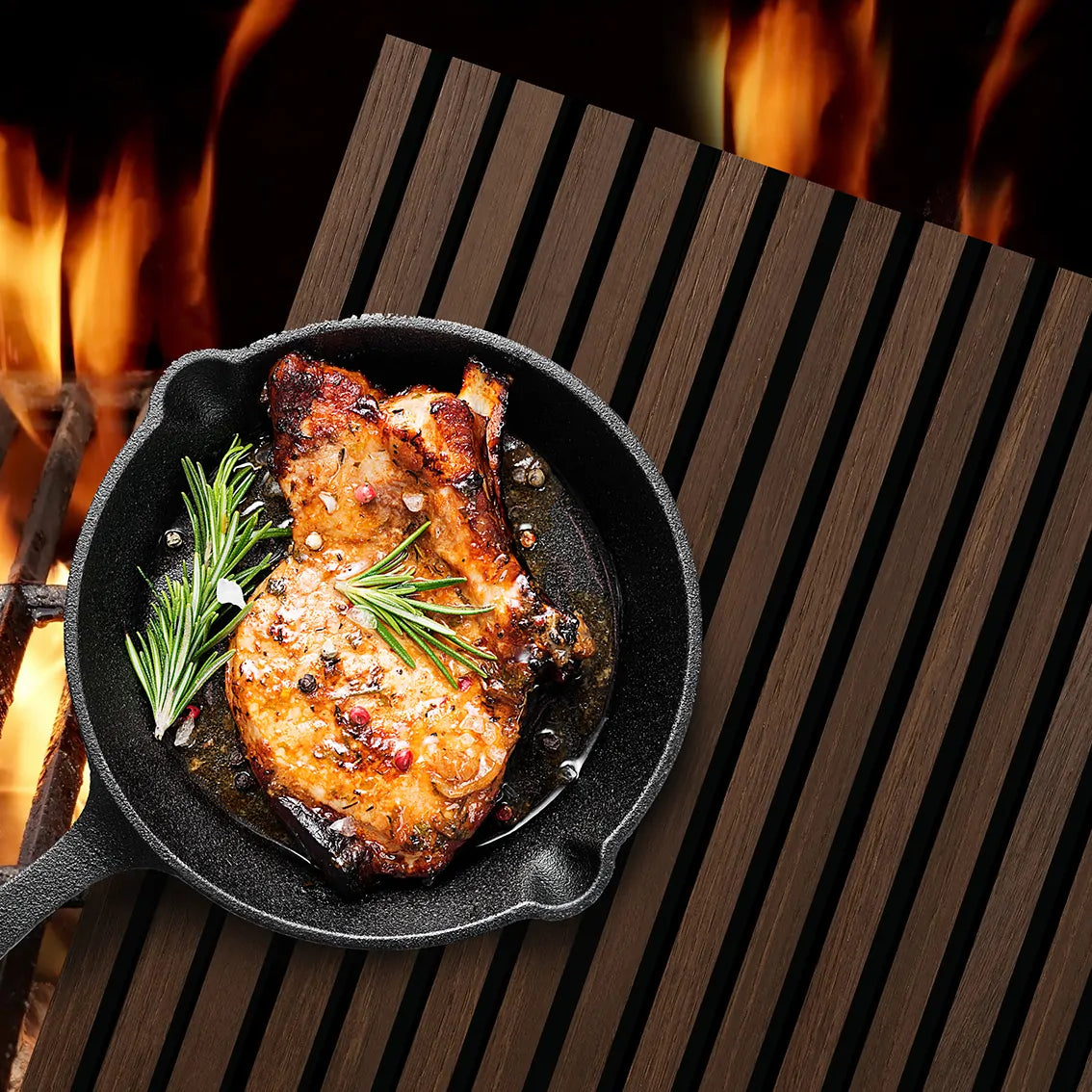 Acoustic Wall Panel Smoked Oak 22 x 605 x 2440 mm - Dynamite Hardware