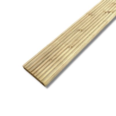 PRESSURE TREATED TIMBER DECKING 4.8MTR LENGTH BUY 15 OR MORE @ €17.50 PER BOARD - Dynamite Hardware