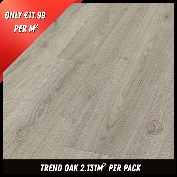 8Mm Excel 4V Trend Oak Grey - 2.131M2 Pk - Ac4 - Wg Surface Finish - 8 X 193 X 1380Mm