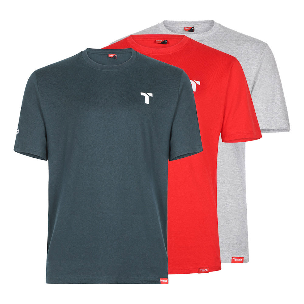 Short Sleeve Trade T-Shirt 3 Pack (Grey/Red/Green)