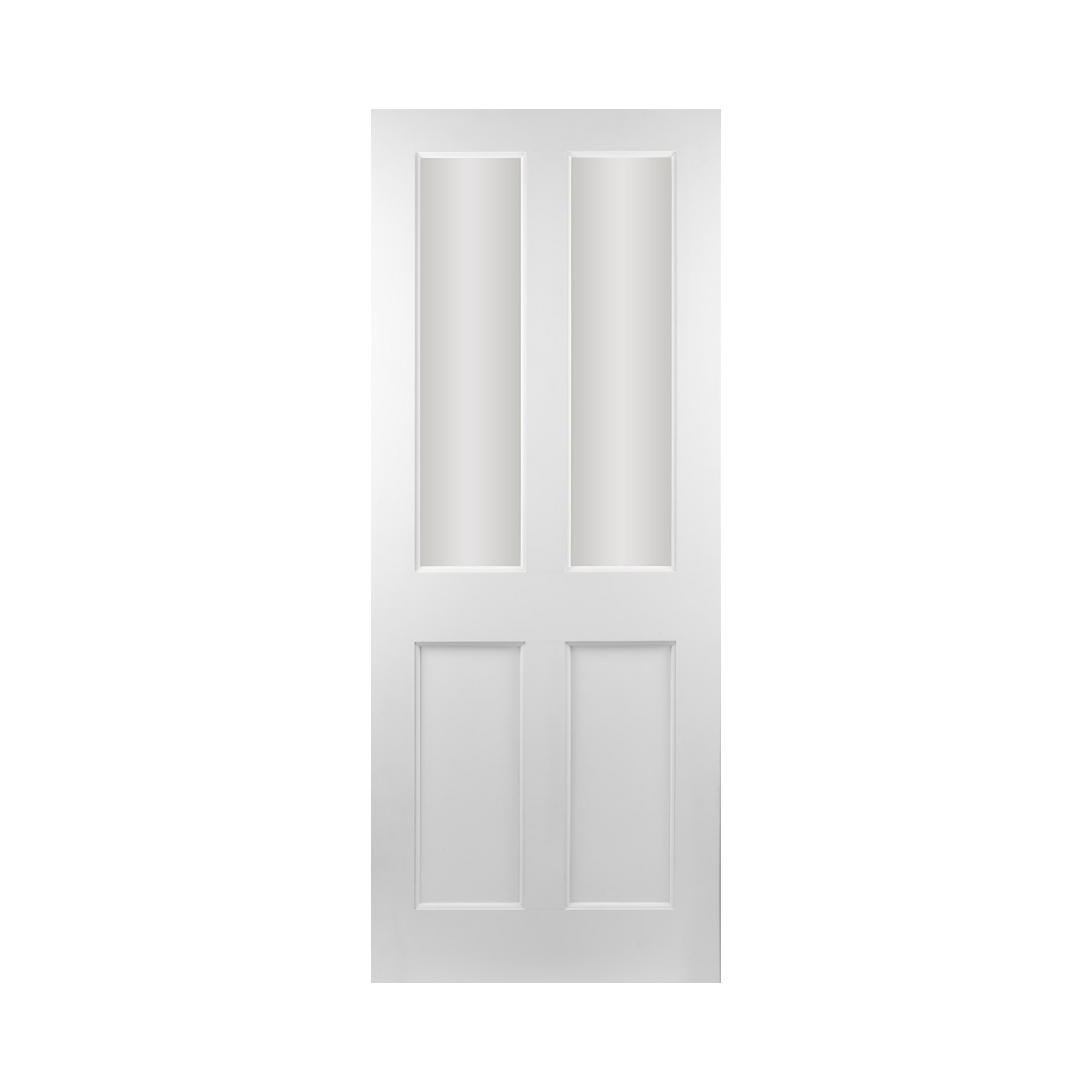 SEADEC Waterford White 2 Panel & 2 Glass Unglazed White Primed (42MM) - DOOR Dynamite Hardware