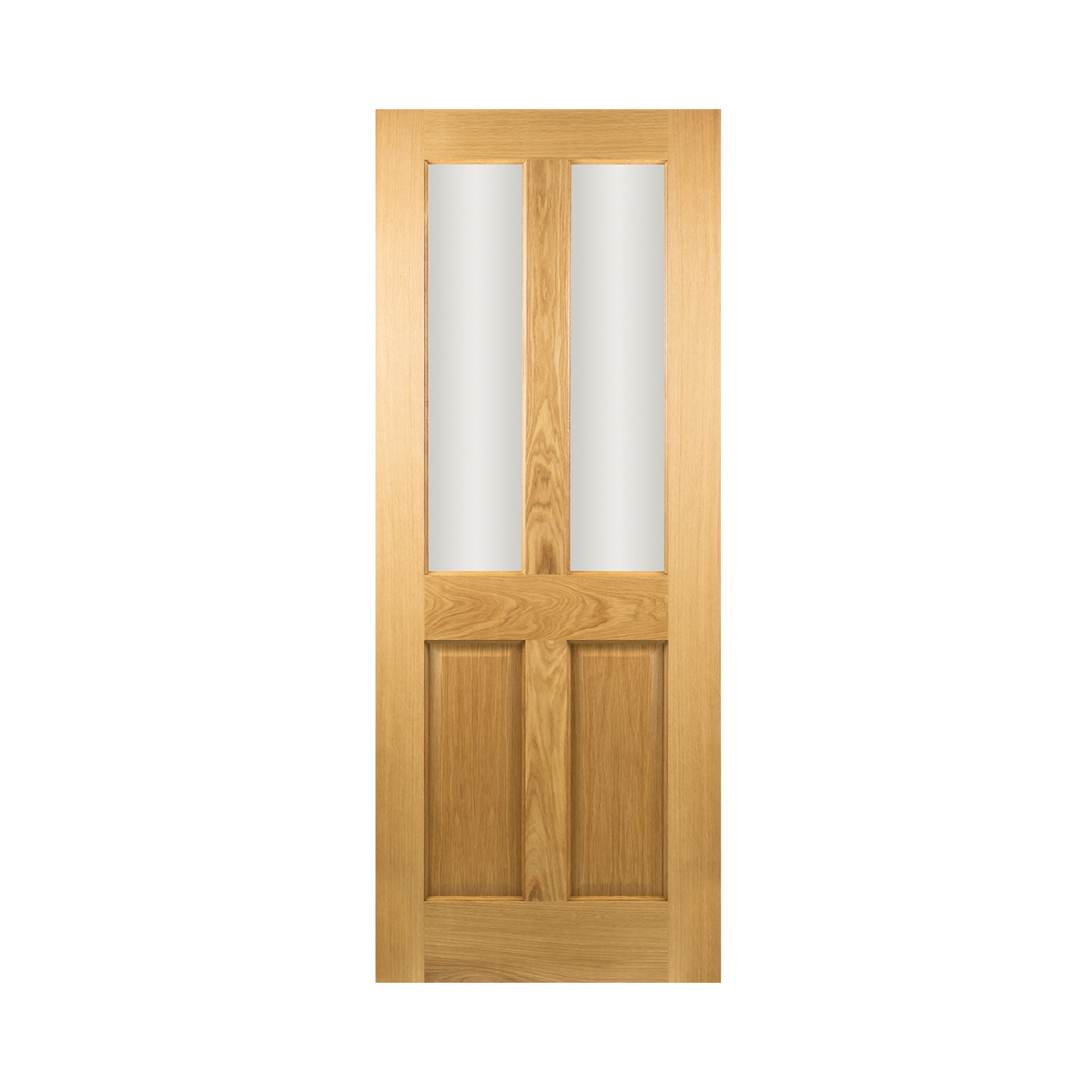 SEADEC Waterford Oak 2 Panel Frosted Glass Glazed Oak (44MM) - DOOR Dynamite Hardware