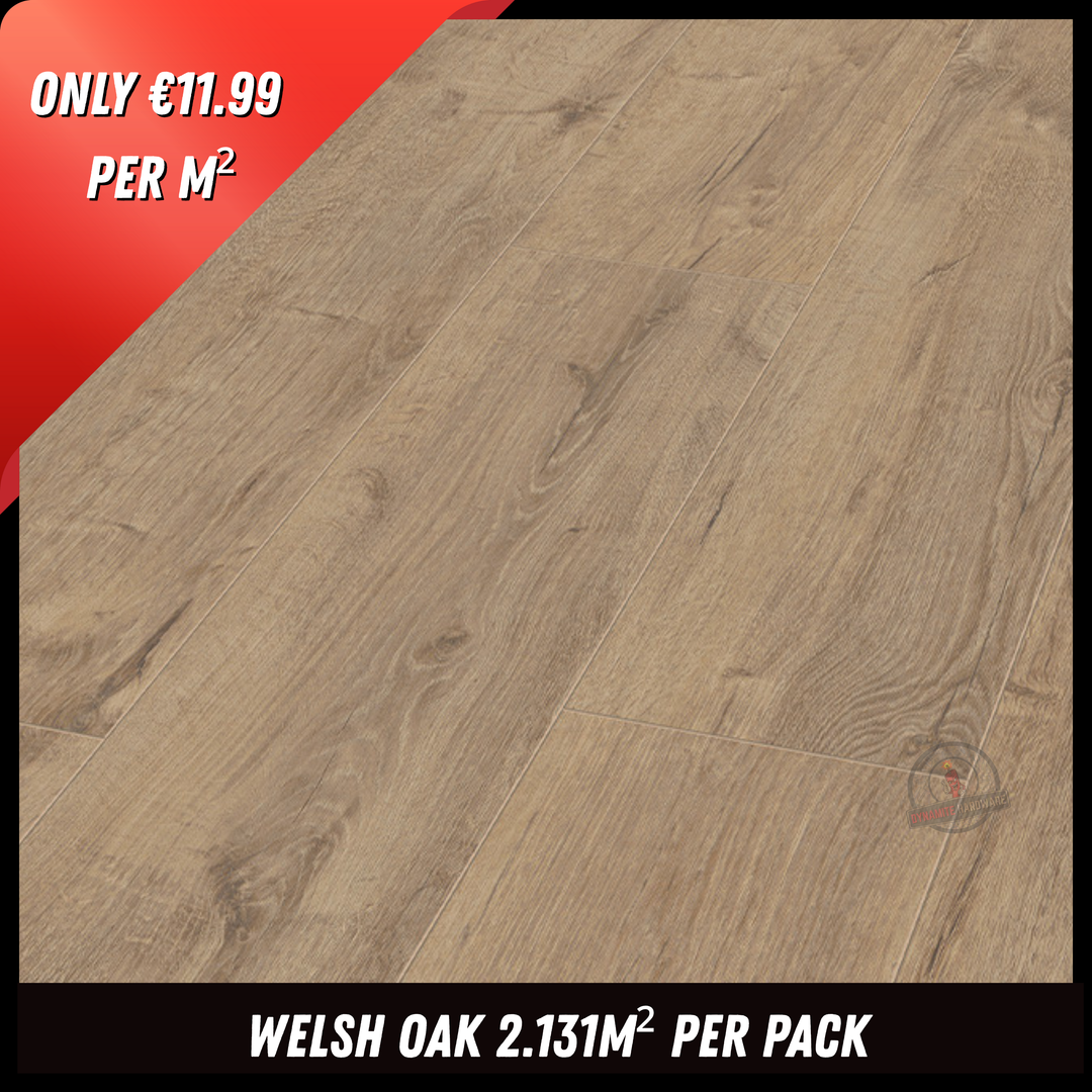 8Mm Excel 4V Welsh Oak - 2.131M2 Pk - Ac4 - Wg Surface Finish - 8 X 193 X 1380Mm