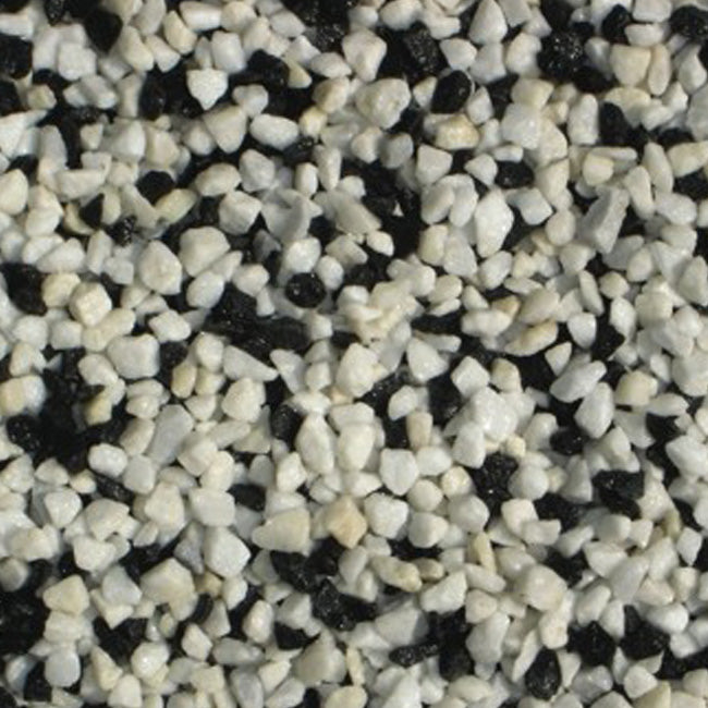 DYNAMITE WHITE MARBLE PEBBLE 10MM WITH 10% BLACK (25KG BAG) - Dynamite Hardware