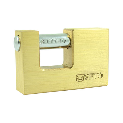 Brass Rectangle Padlock 75mm