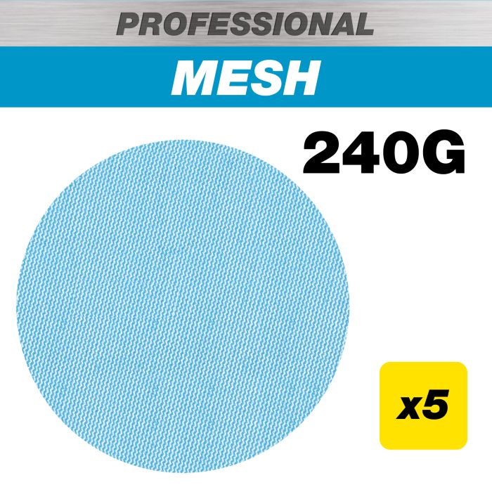 TREND - AB/125/240P - 125mm 240G Pro Mesh Random Orbital Sanding Disc, 5 Pack