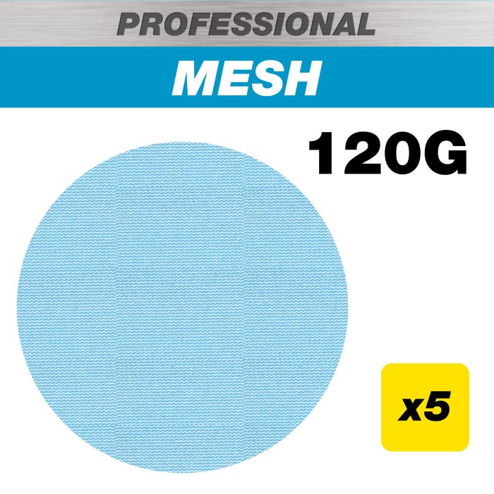 Pack 150mm 120G Pro Mesh Random Orbital Sanding Disc, 5